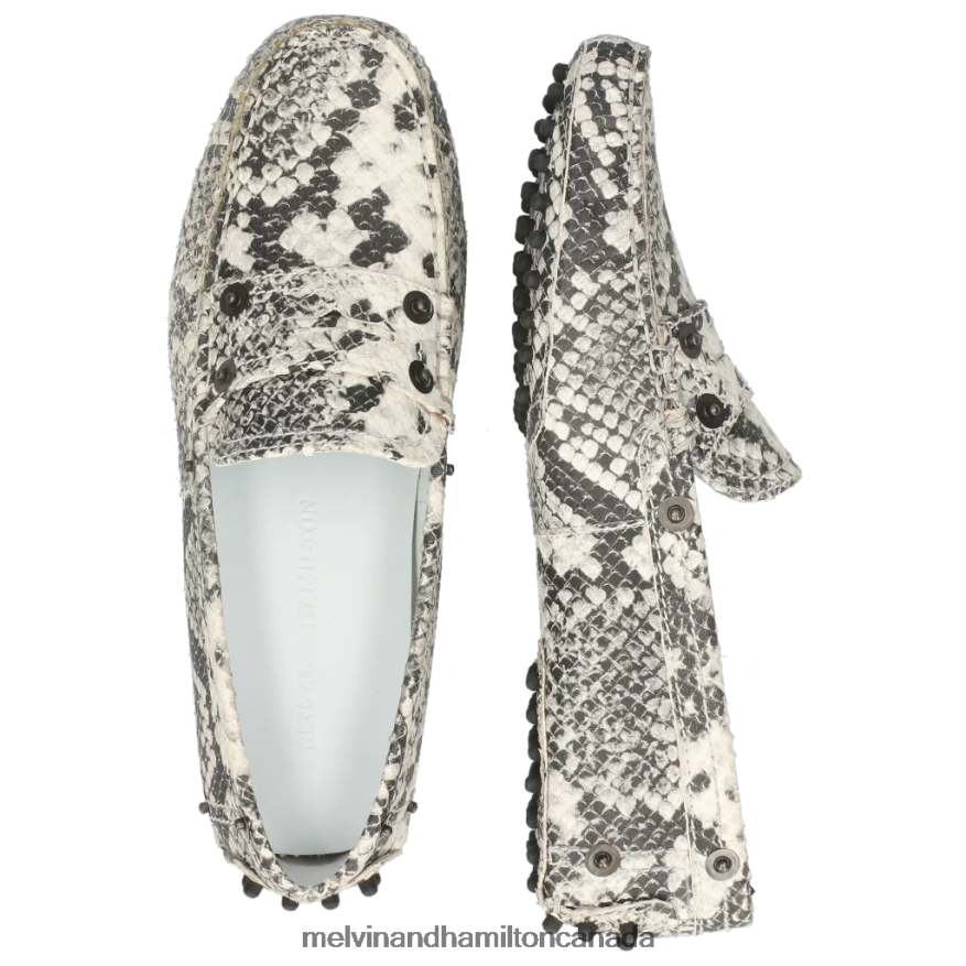 Women Melvin & Hamilton Grey Caroline 1 Loafers P4V68P1437