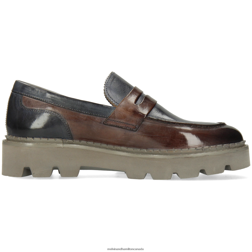 Women Melvin & Hamilton Grey Jade 12 Loafers P4V68P1409