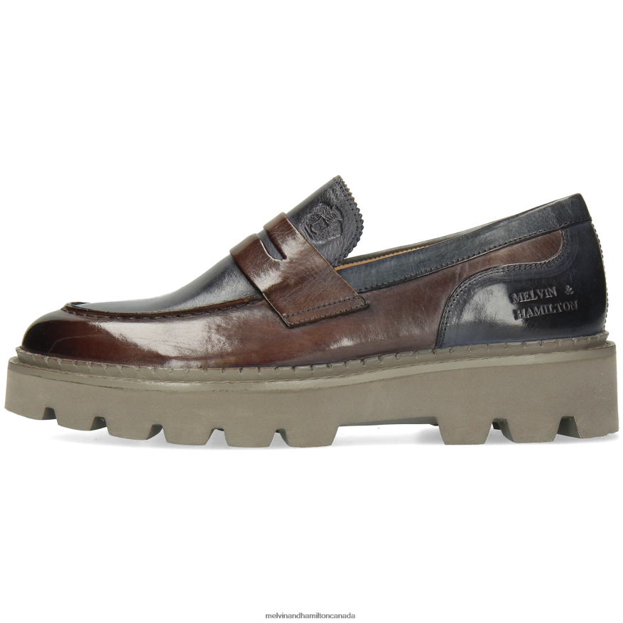 Women Melvin & Hamilton Grey Jade 12 Loafers P4V68P1409