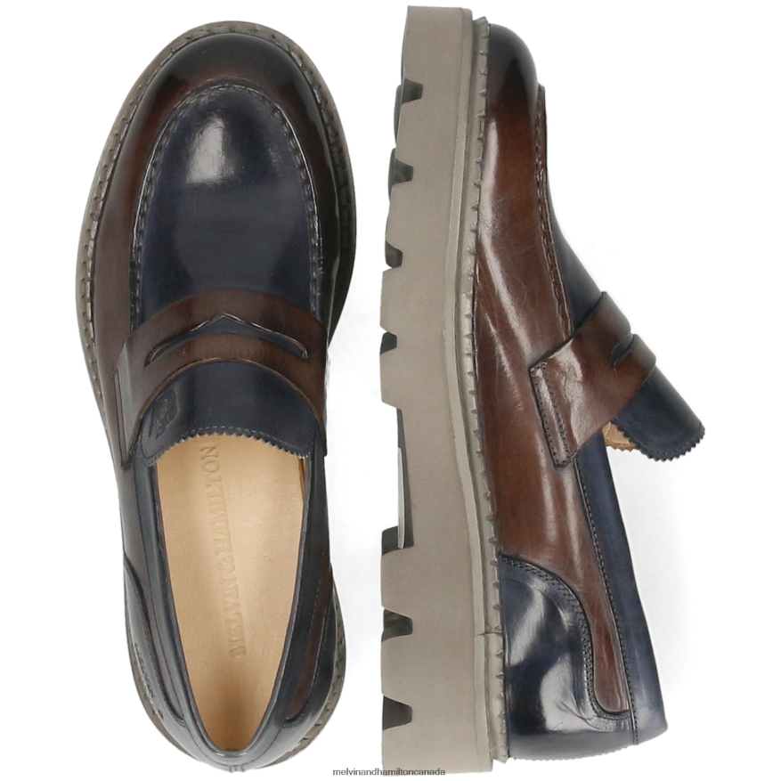 Women Melvin & Hamilton Grey Jade 12 Loafers P4V68P1409