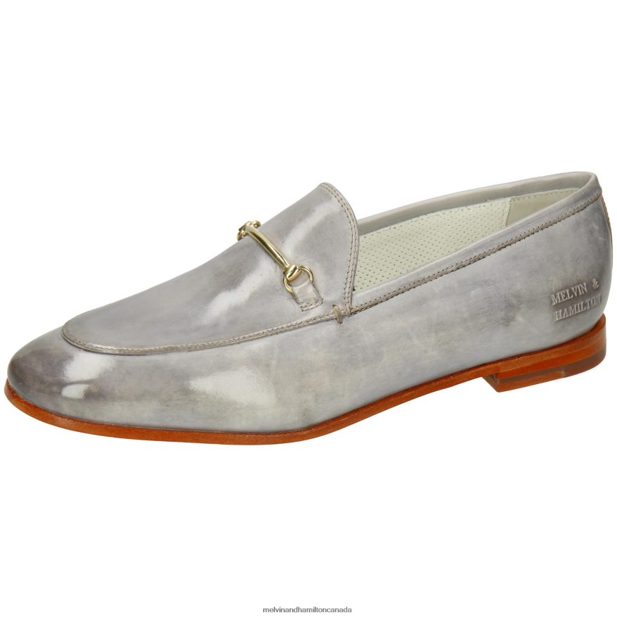 Women Melvin & Hamilton Grey Scarlett 22 Loafers P4V68P1354