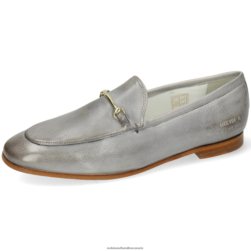 Women Melvin & Hamilton Grey Scarlett 22 Loafers P4V68P1416