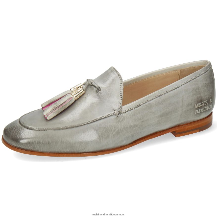 Women Melvin & Hamilton Grey Scarlett 48 Loafers P4V68P1456