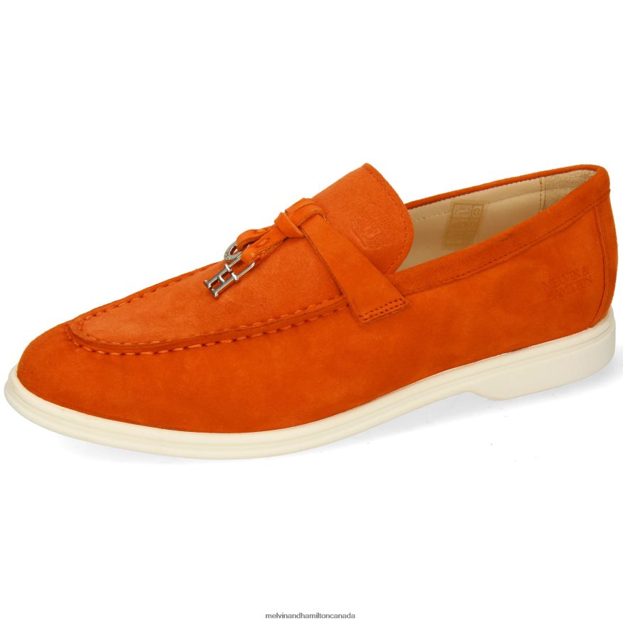 Women Melvin & Hamilton Orange Adley 3 Loafers P4V68P1303