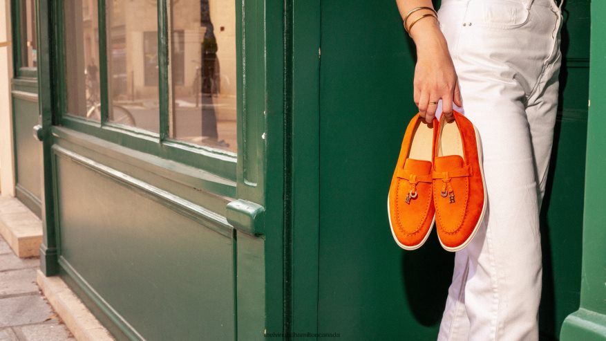 Women Melvin & Hamilton Orange Adley 3 Loafers P4V68P1303