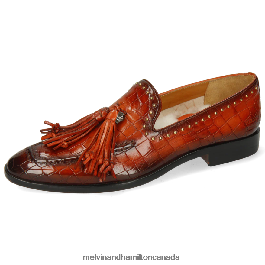 Women Melvin & Hamilton Orange Emma 11 Loafers P4V68P1420