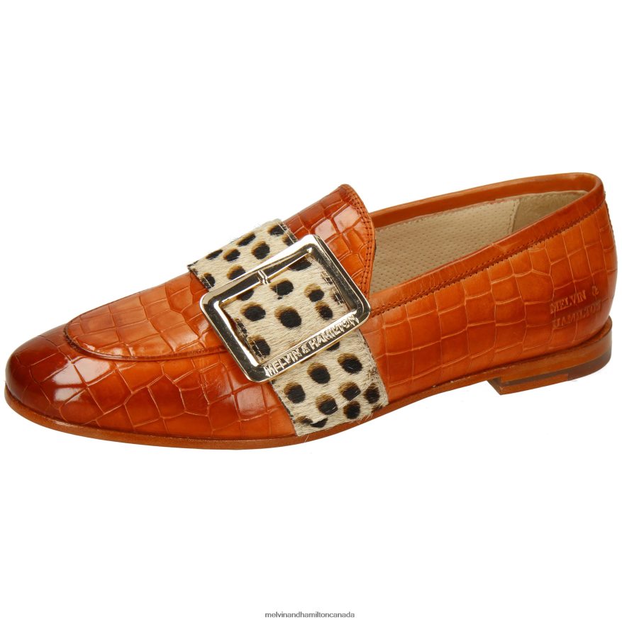 Women Melvin & Hamilton Orange Scarlett 21 Loafers P4V68P1370