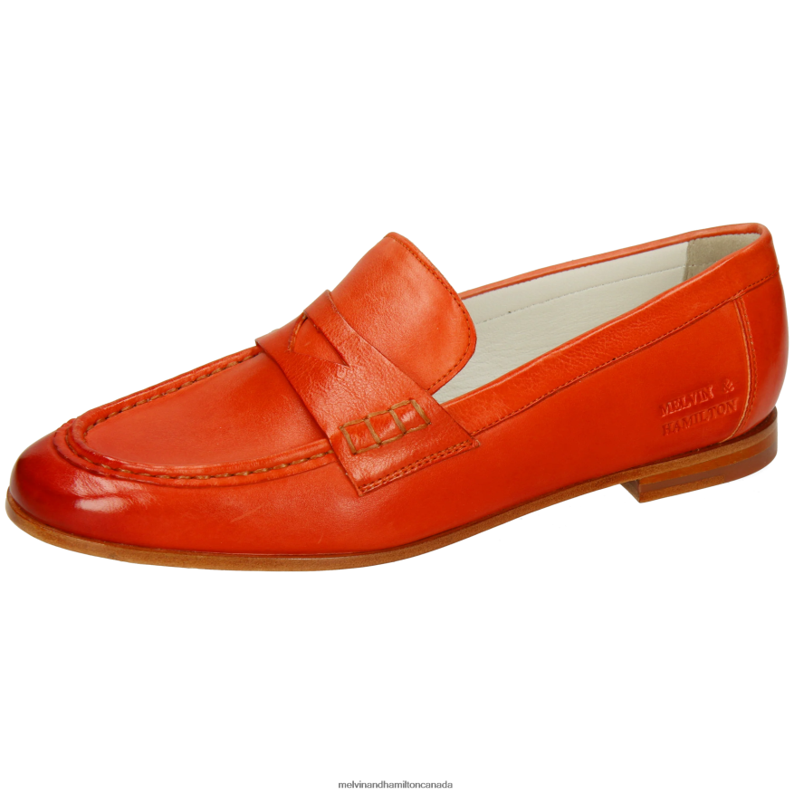 Women Melvin & Hamilton Orange Scarlett 70 Loafers P4V68P1359