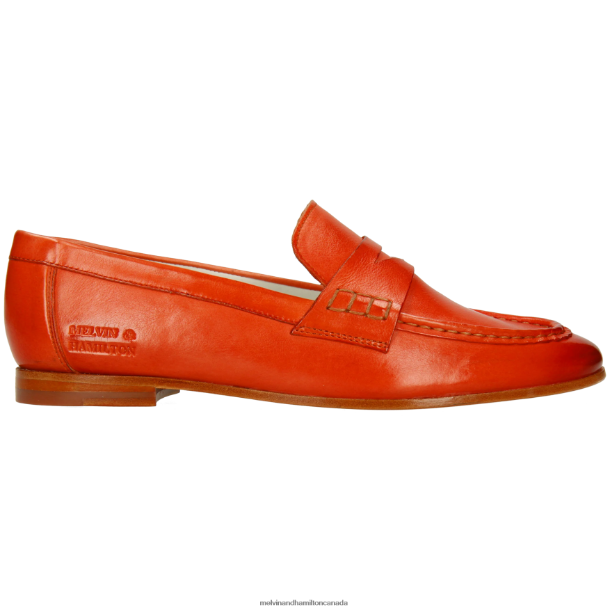 Women Melvin & Hamilton Orange Scarlett 70 Loafers P4V68P1359
