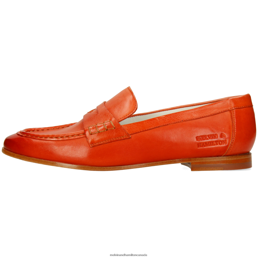 Women Melvin & Hamilton Orange Scarlett 70 Loafers P4V68P1359