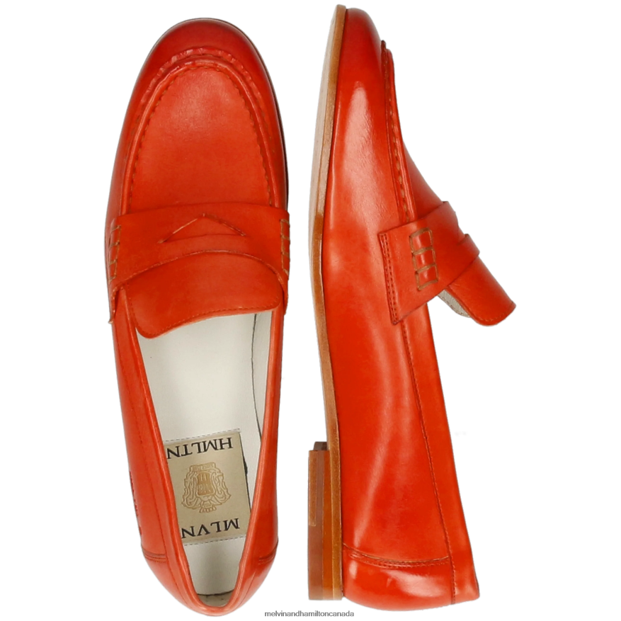 Women Melvin & Hamilton Orange Scarlett 70 Loafers P4V68P1359
