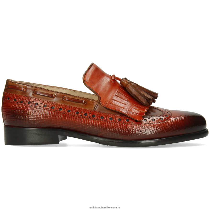 Women Melvin & Hamilton Orange Selina 3 Loafers P4V68P1397