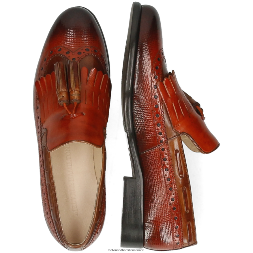 Women Melvin & Hamilton Orange Selina 3 Loafers P4V68P1397