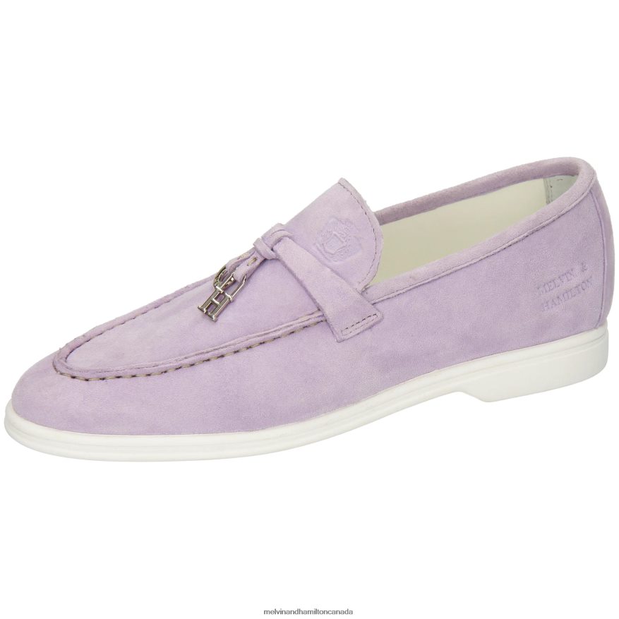 Women Melvin & Hamilton Purple Adley 3 Loafers P4V68P1350