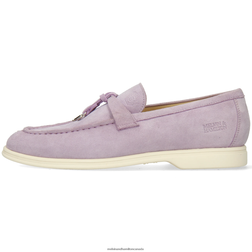 Women Melvin & Hamilton Purple Adley 3 Loafers P4V68P1361