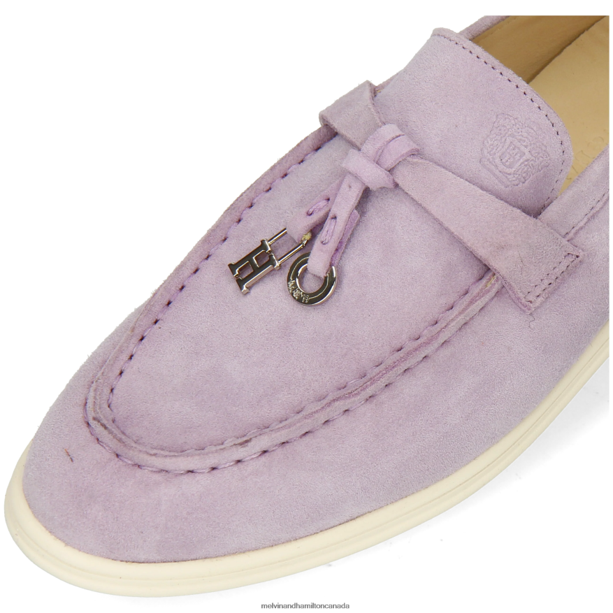 Women Melvin & Hamilton Purple Adley 3 Loafers P4V68P1361