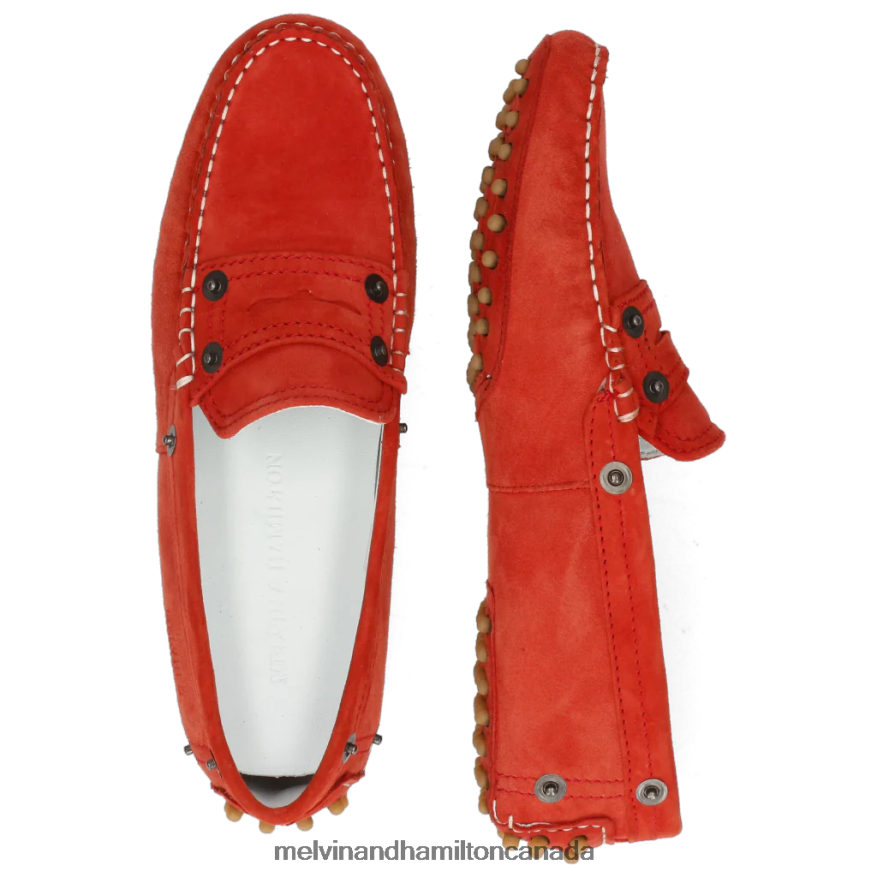 Women Melvin & Hamilton Red Caroline 1 Loafers P4V68P1462