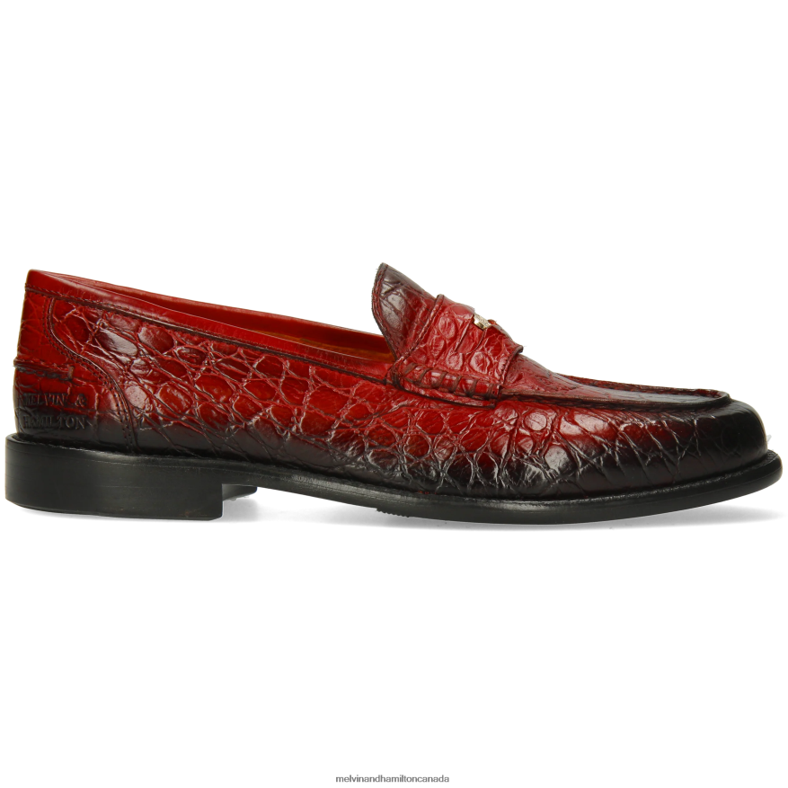 Women Melvin & Hamilton Red Gianna 3 Loafers P4V68P1318