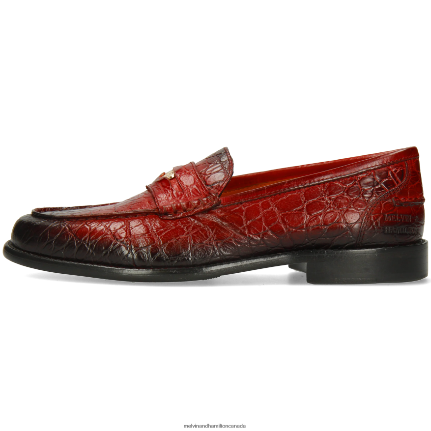 Women Melvin & Hamilton Red Gianna 3 Loafers P4V68P1318