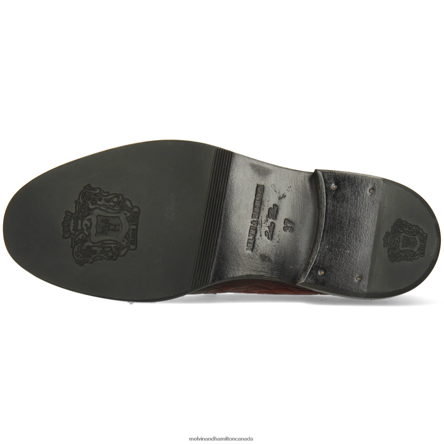 Women Melvin & Hamilton Red Gianna 3 Loafers P4V68P1318