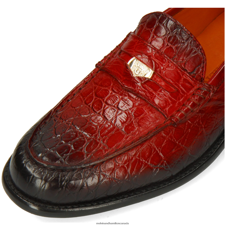 Women Melvin & Hamilton Red Gianna 3 Loafers P4V68P1318