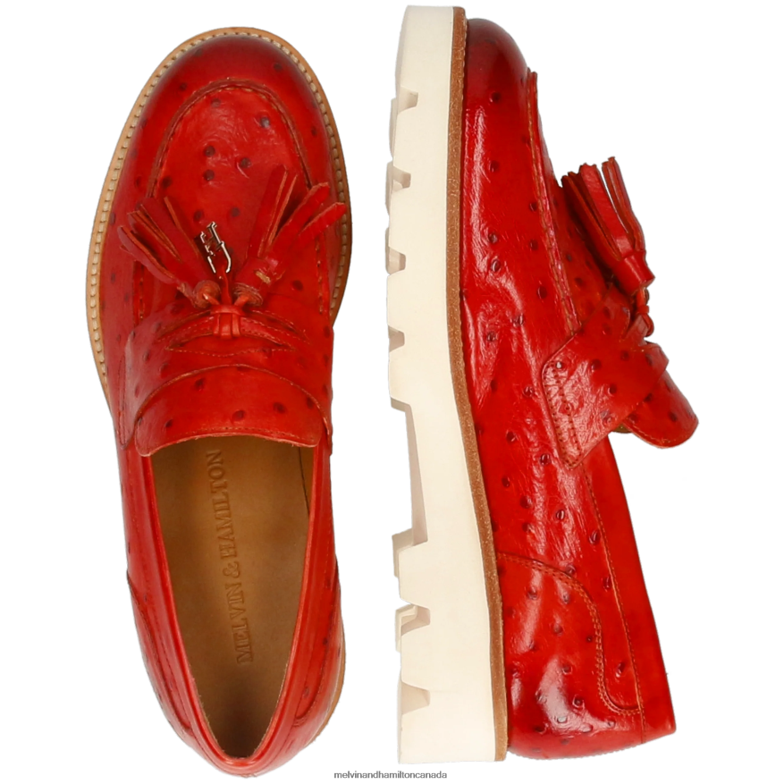 Women Melvin & Hamilton Red Jade 44 Loafers P4V68P1349