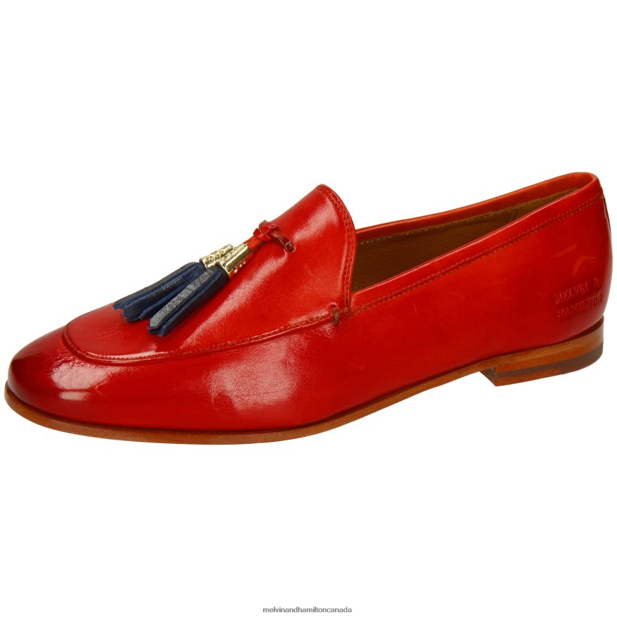 Women Melvin & Hamilton Red Scarlett 48 Loafers P4V68P1348