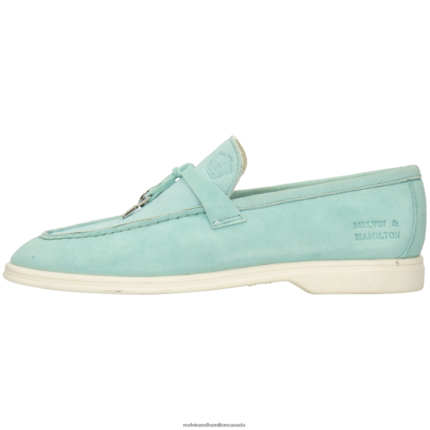 Women Melvin & Hamilton Turquoise Adley 3 Loafers P4V68P1337