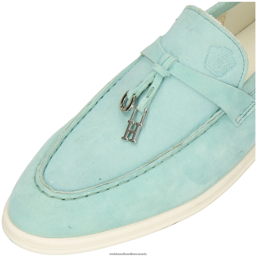 Women Melvin & Hamilton Turquoise Adley 3 Loafers P4V68P1337