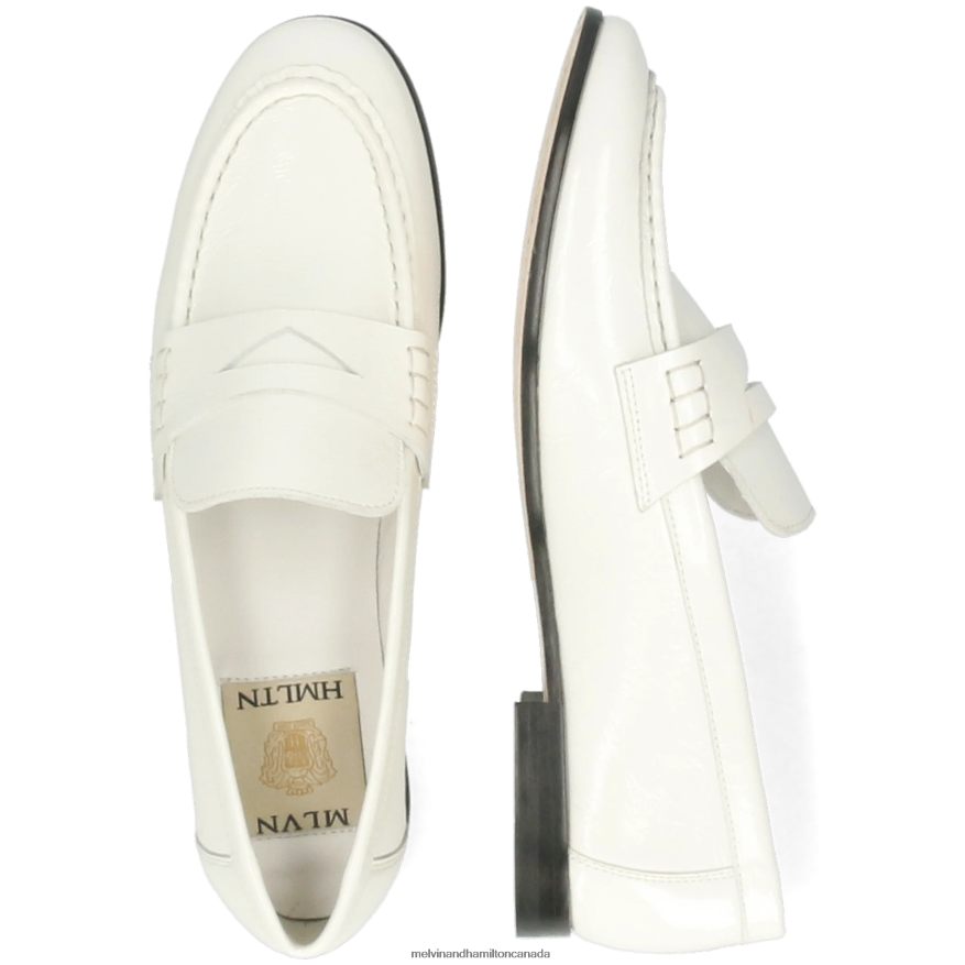 Women Melvin & Hamilton White Scarlett 70 Loafers P4V68P1332
