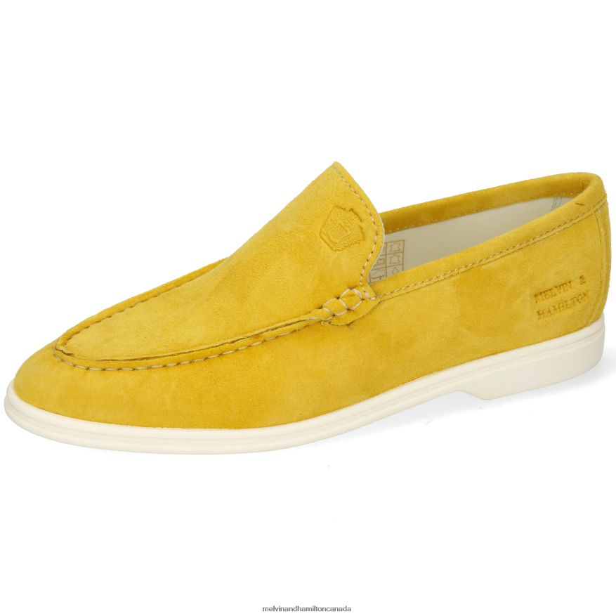 Women Melvin & Hamilton Yellow Adley 1 Loafers P4V68P1334