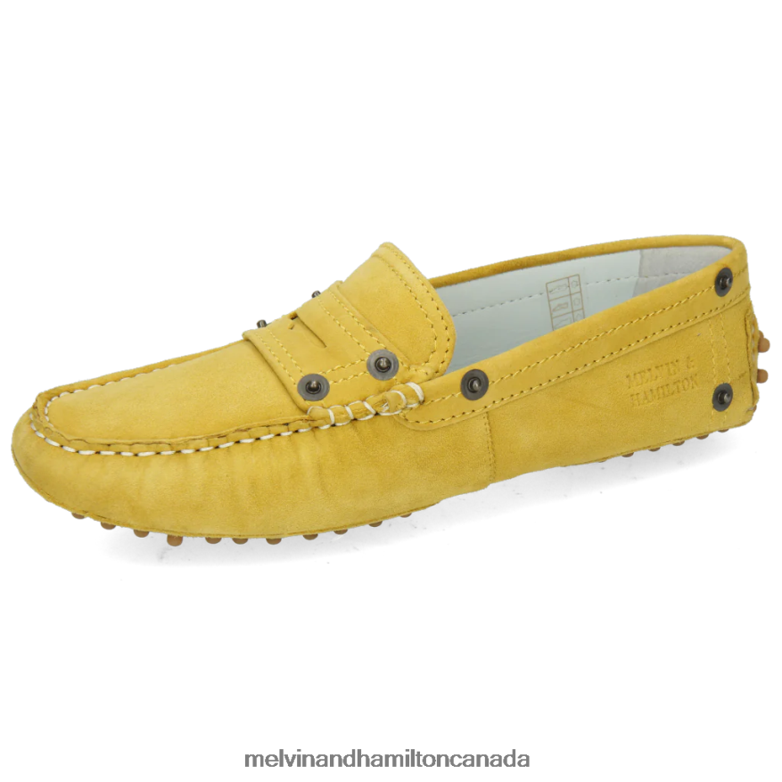Women Melvin & Hamilton Yellow Caroline 1 Loafers P4V68P1453