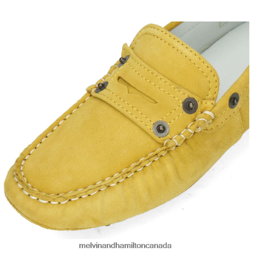 Women Melvin & Hamilton Yellow Caroline 1 Loafers P4V68P1453