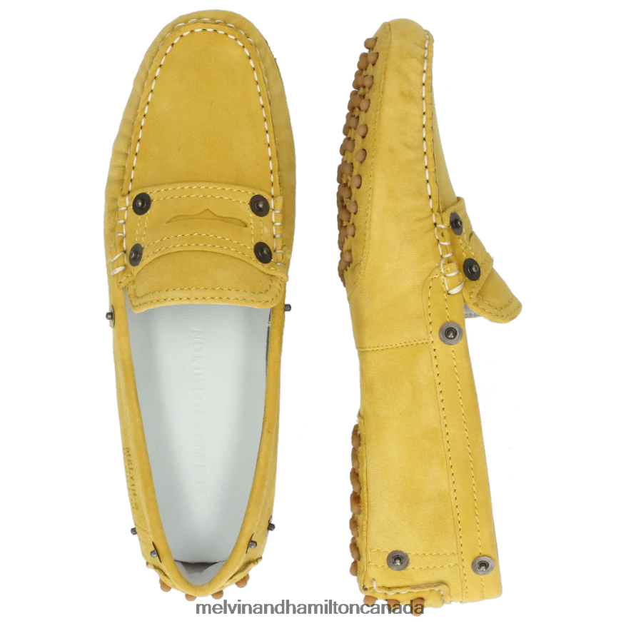 Women Melvin & Hamilton Yellow Caroline 1 Loafers P4V68P1453