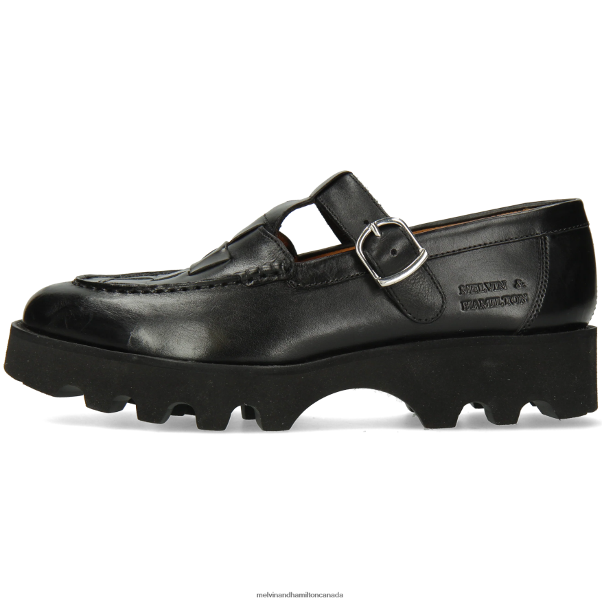 Women Melvin & Hamilton Black Jade 14 Monk Shoes P4V68P1497