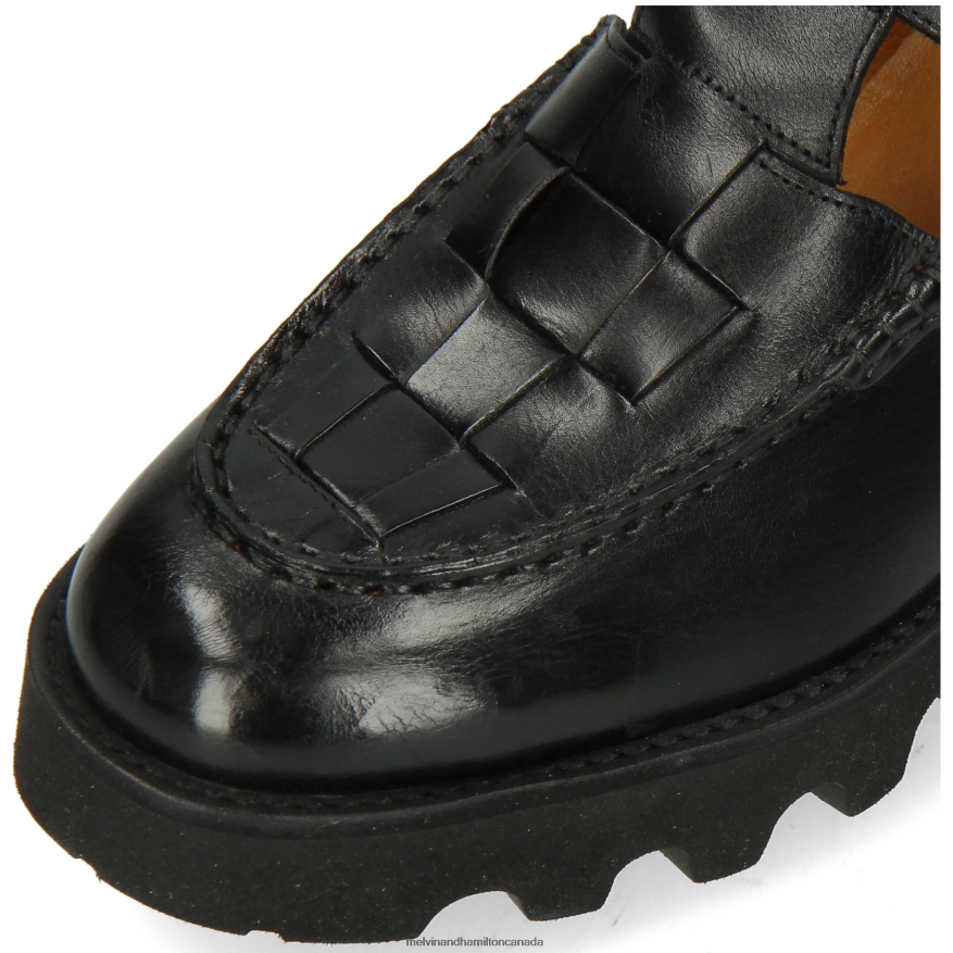 Women Melvin & Hamilton Black Jade 14 Monk Shoes P4V68P1497