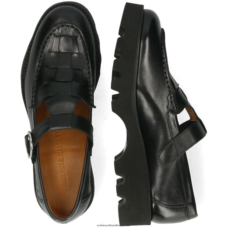 Women Melvin & Hamilton Black Jade 14 Monk Shoes P4V68P1497