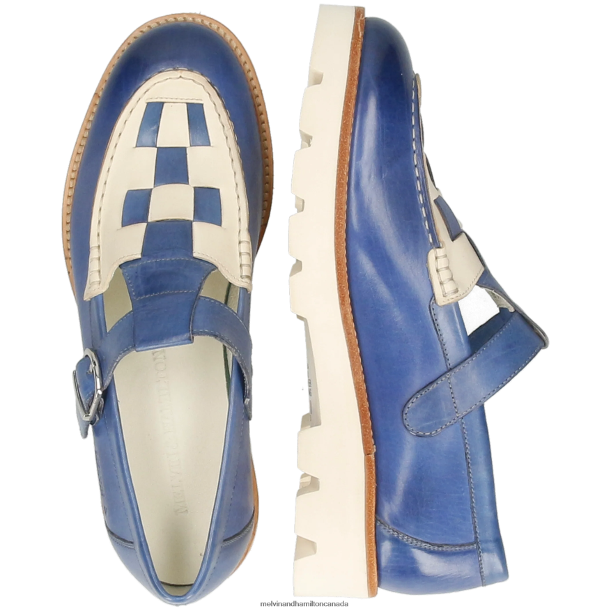 Women Melvin & Hamilton Blue Jade 14 Monk Shoes P4V68P1487