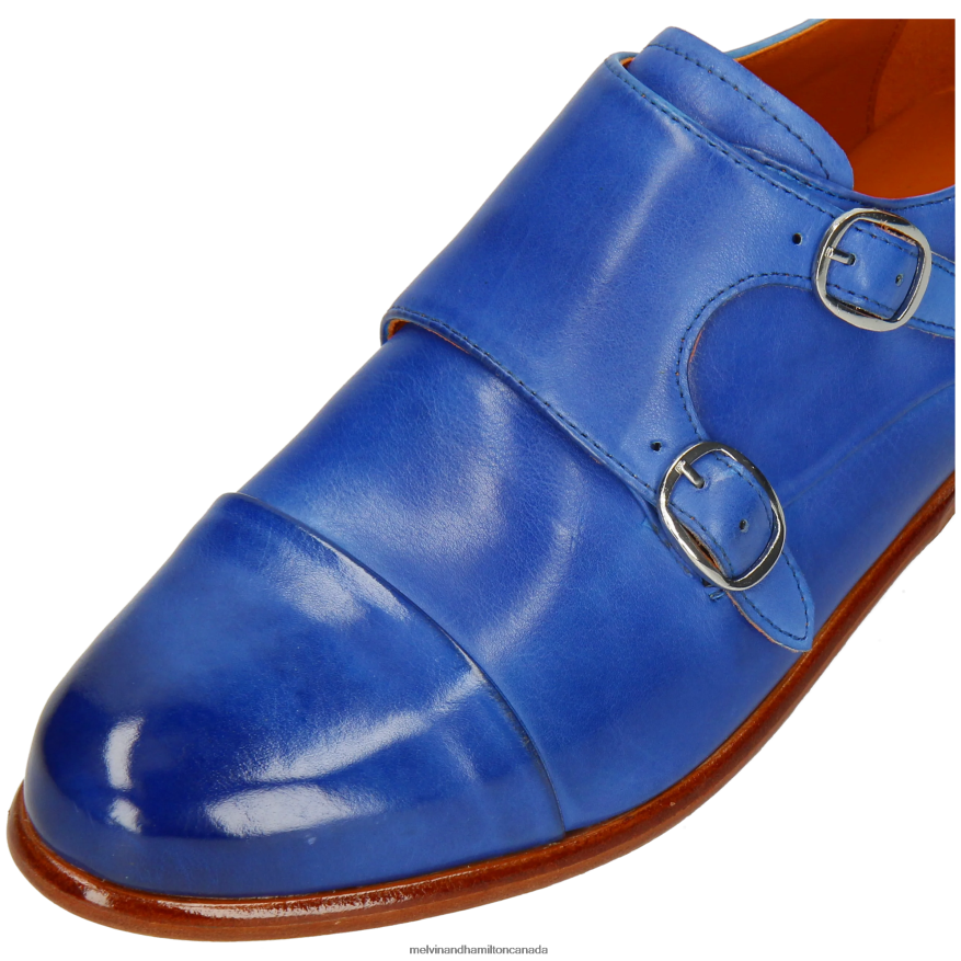 Women Melvin & Hamilton Blue Selina 87 Monk Shoes P4V68P1483