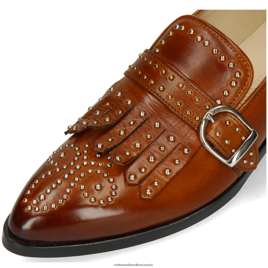 Women Melvin & Hamilton Brown Jessy 26 Monk Shoes P4V68P1477