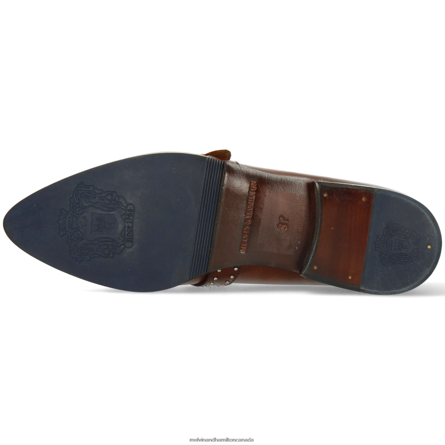 Women Melvin & Hamilton Brown Jessy 26 Monk Shoes P4V68P1488