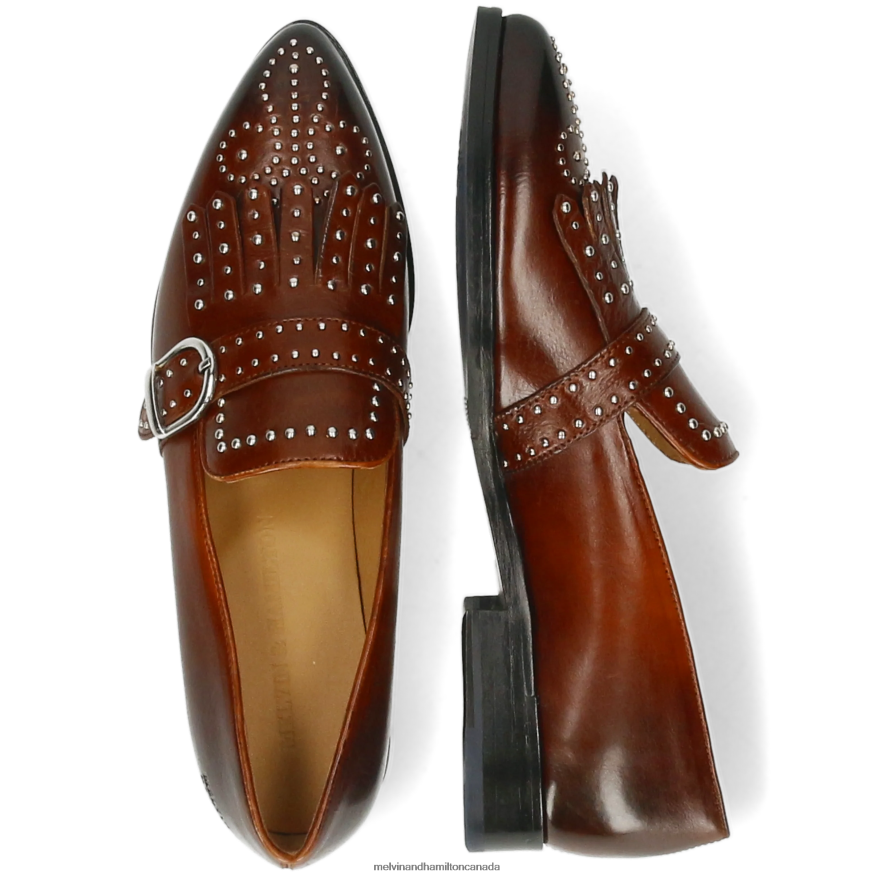 Women Melvin & Hamilton Brown Jessy 26 Monk Shoes P4V68P1488