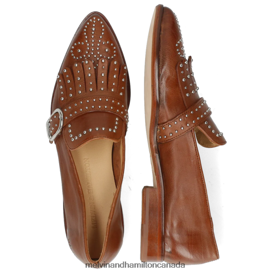 Women Melvin & Hamilton Brown Jessy 26 Monk Shoes P4V68P1498