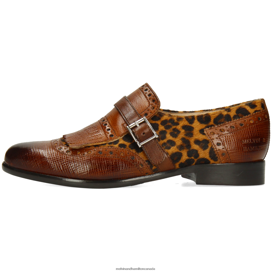 Women Melvin & Hamilton Brown Selina 2 Monk Shoes P4V68P1490