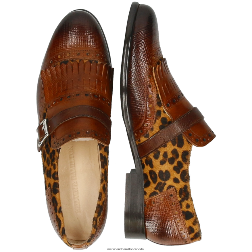 Women Melvin & Hamilton Brown Selina 2 Monk Shoes P4V68P1490