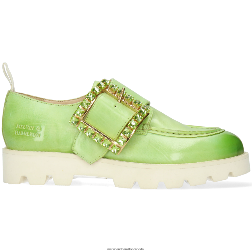 Women Melvin & Hamilton Green Jade 51 Monk Shoes P4V68P1486