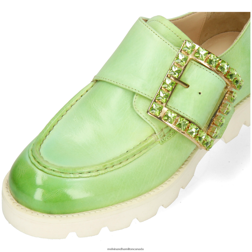 Women Melvin & Hamilton Green Jade 51 Monk Shoes P4V68P1486