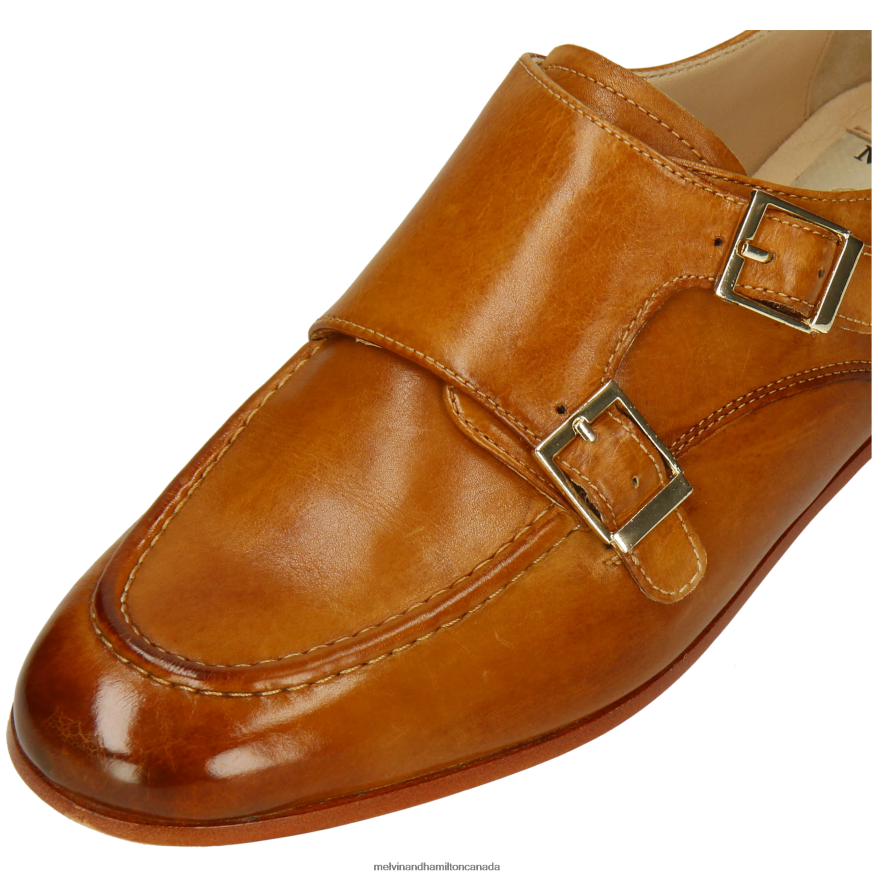 Women Melvin & Hamilton Light Brown Scarlett 68 Monk Shoes P4V68P1480
