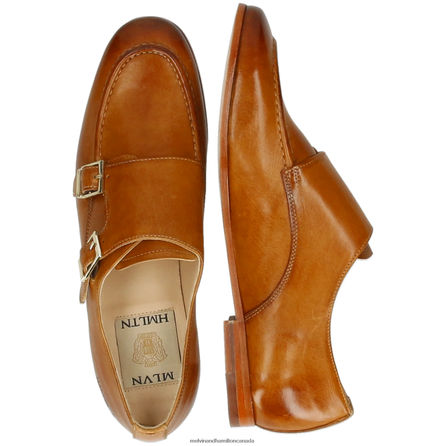 Women Melvin & Hamilton Light Brown Scarlett 68 Monk Shoes P4V68P1480