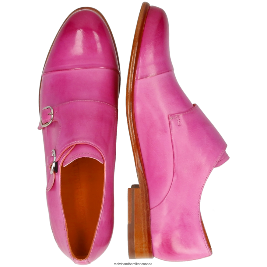 Women Melvin & Hamilton Pink Selina 87 Monk Shoes P4V68P1478